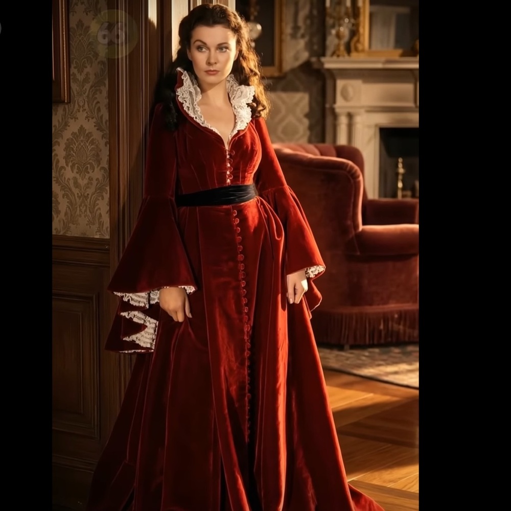 Gone With The Wind Scarlett O’Hara Red Evening Gown